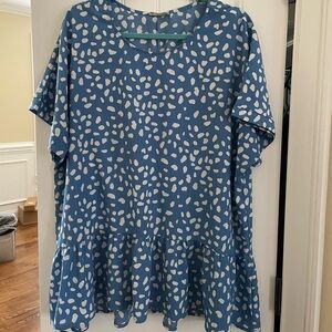 Chic Soul short sleeve top with ruffle detail